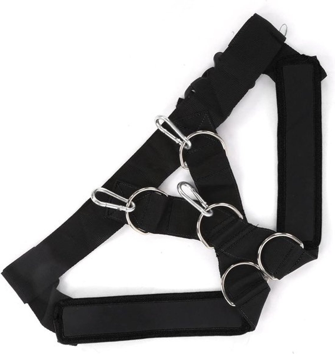 Gewichtdragende Schouderriem - Sledeharnas Vest - Weerstandstraining - Verstelbare Banden - 420 g - Zwart
