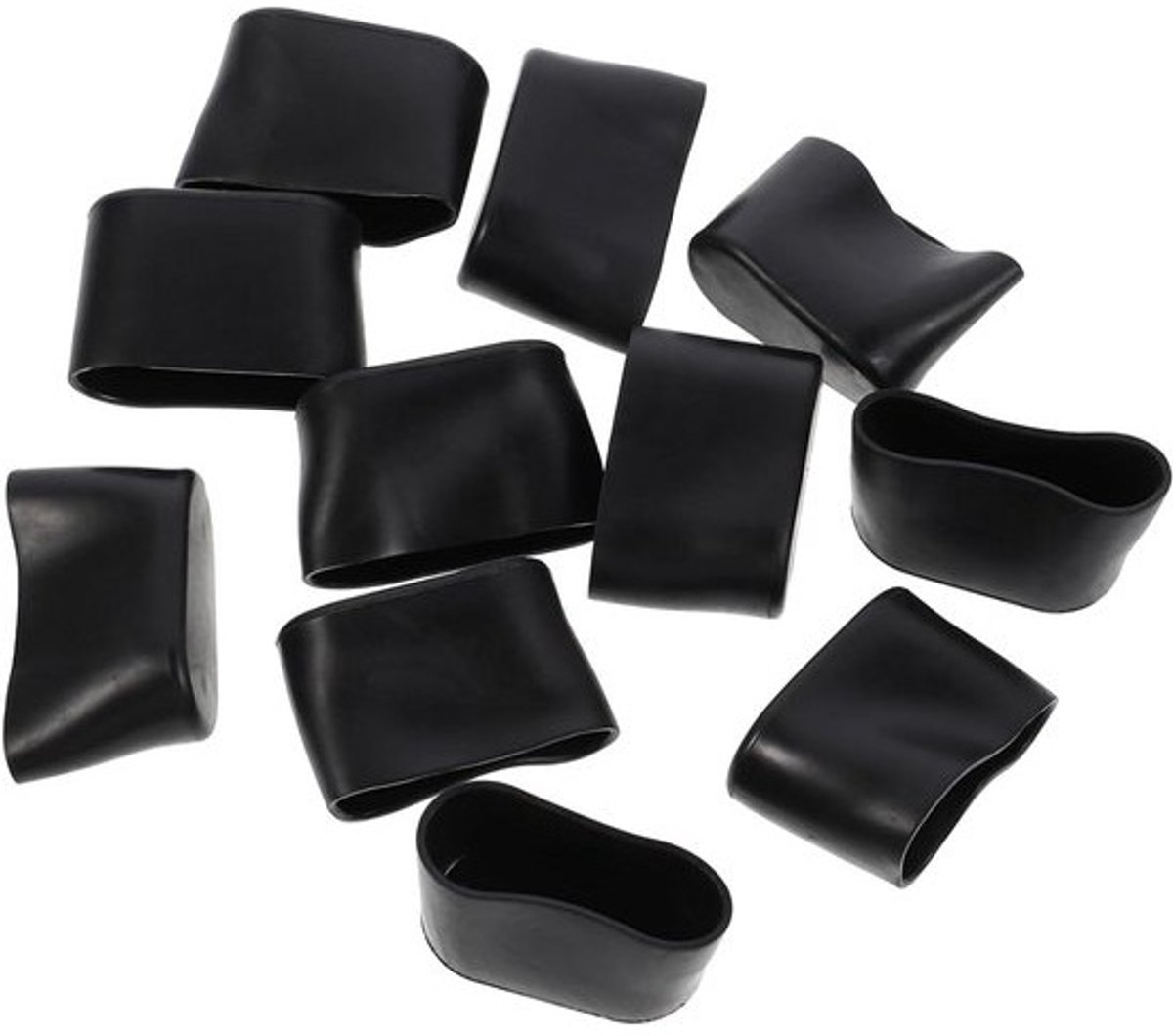 Stoelpootdoppen - Tafelpootdoppen Vloerbeschermers - Meubels Beschermen - Antislip en Geluiddempend - 10 stuks - Zwart
