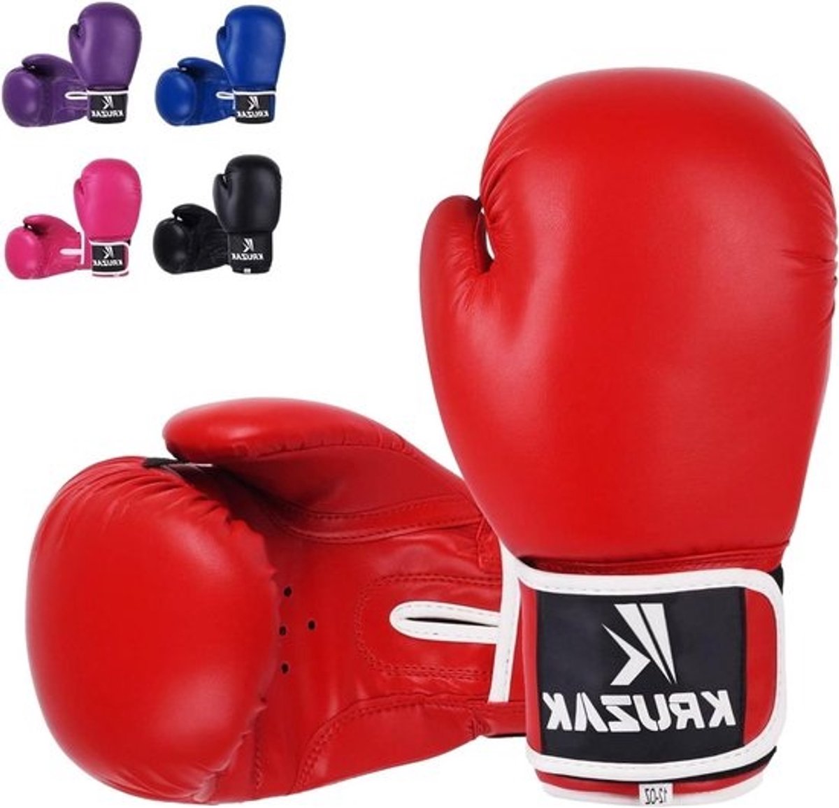 Bokshandschoenen Training - Vechtsport handschoenen - Sparren en trainen - Verstelbare polsondersteuning - 14 Ounce - Rood