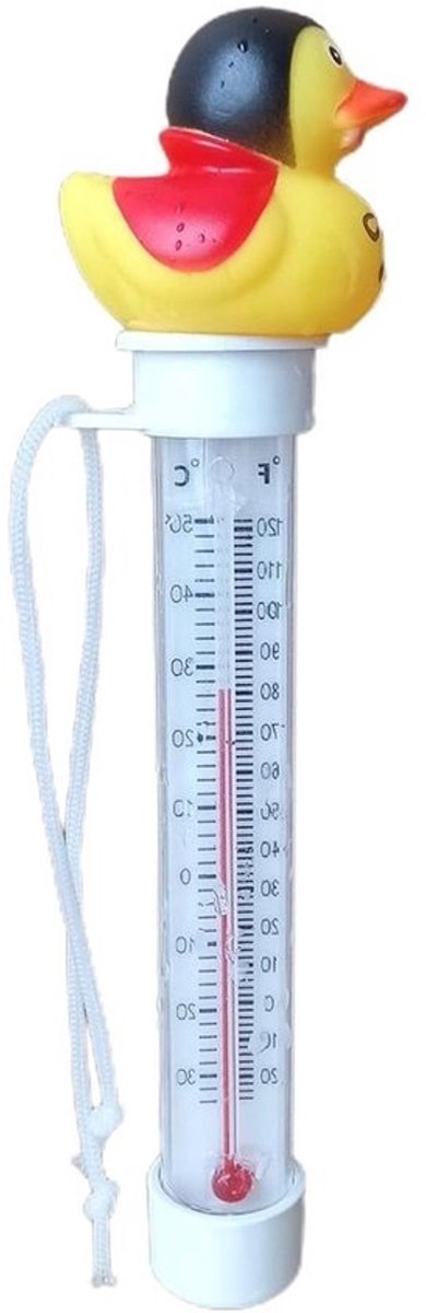 Drijvende Zwembadthermometer - Buitenthermometer Water - Water Temperatuur Meten - Goed Afleesbaar - 21 Centimeter - Blauw