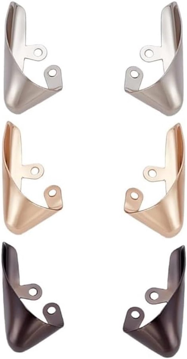 3 paar metalen schoenen, teenbeschermkap voor metalen schoenen, elegante tenen, hoge hakken, teenkap, duurzaam, voor schoenen, bescherming en reparatie, Zilver, M
