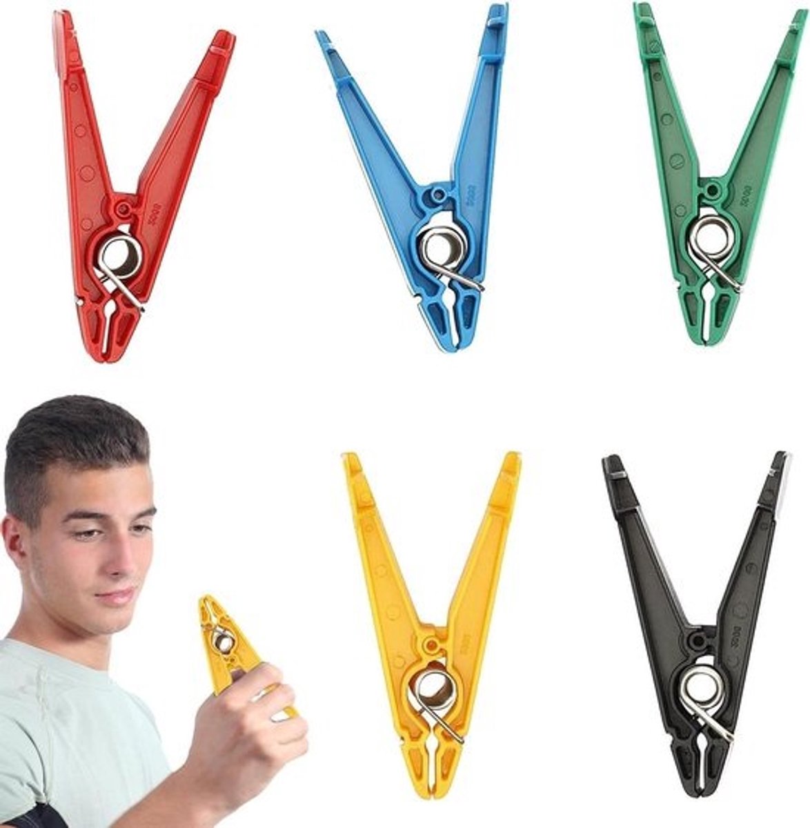 Vingerversterker Set - Handtrainer Grip - Kracht Verbeteren - Vijf Weerstanden - 5 Stuks - Meerkleurig