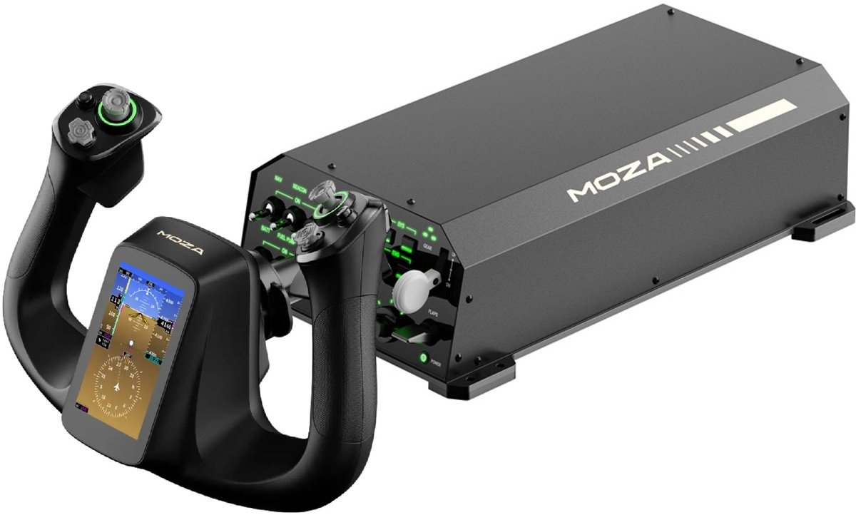 MOZA MFY Yoke Pro + AY210 – Professionele Flight Yoke Bundle - PC