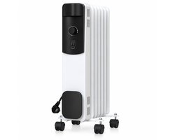 Olieradiator 1500W – Elektrische Kachel met 3 Warmtestanden en Thermostaat – Kantelbeveiliging – 7…