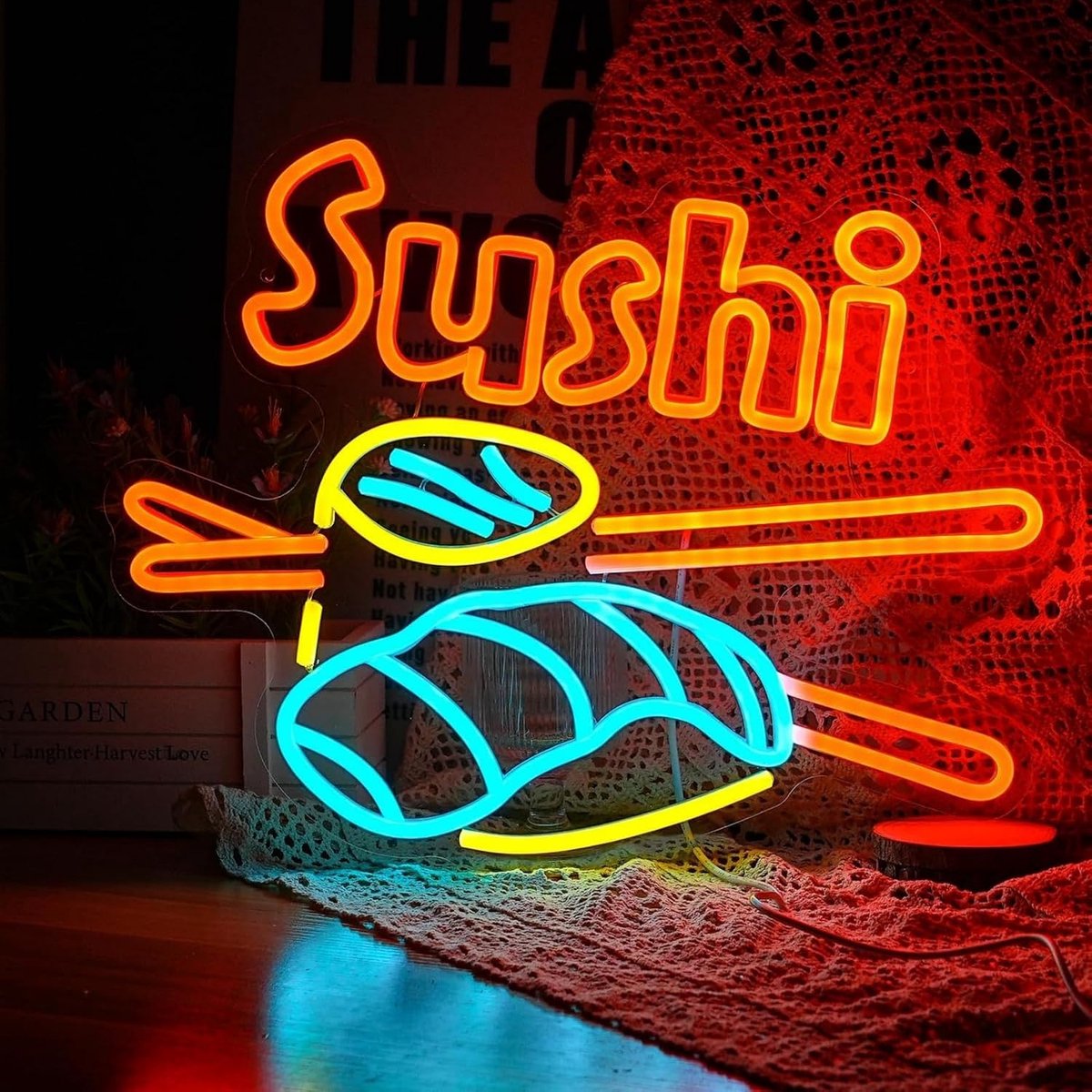 LED Neon Teken Japanse Ramen Sushi Dumpling Decoratieve Lamp Licht op Teken voor Dessert Winkel Restaurant Bar Keuken Home Art Muur Decor