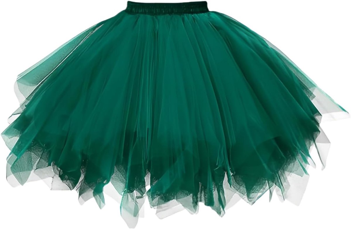 rok voor dames, knalkleurrijke meerlaagse tutu-rok voor carnaval en jaren 80-feest