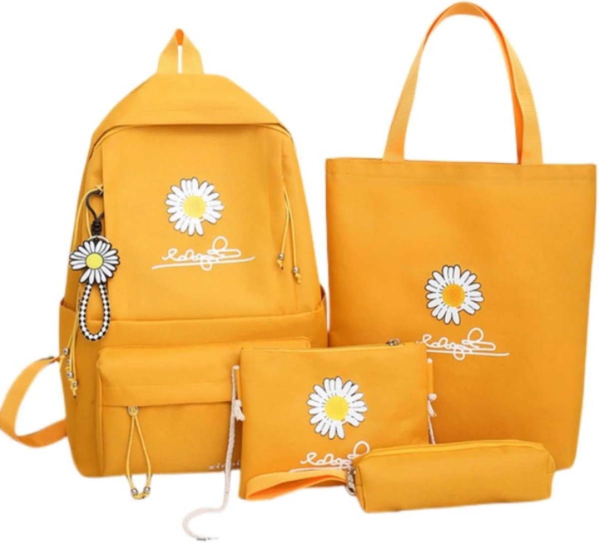 Vrouwen School Rugzakken Schooltas Daisy Canvas Voor Tieners Meisjes Student Boek Tas Jongens Satchel
