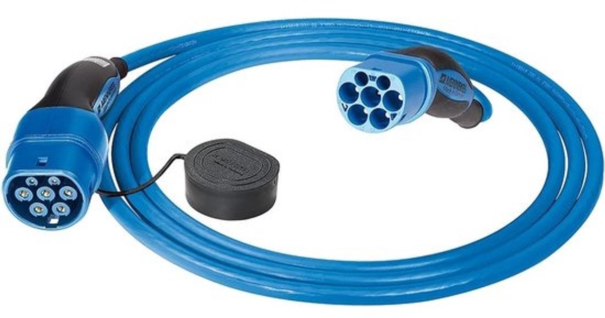Elektrische kabel 7,5 meter - Type 2 tot 11 kW - voor openbare laadpalen en wandboxen