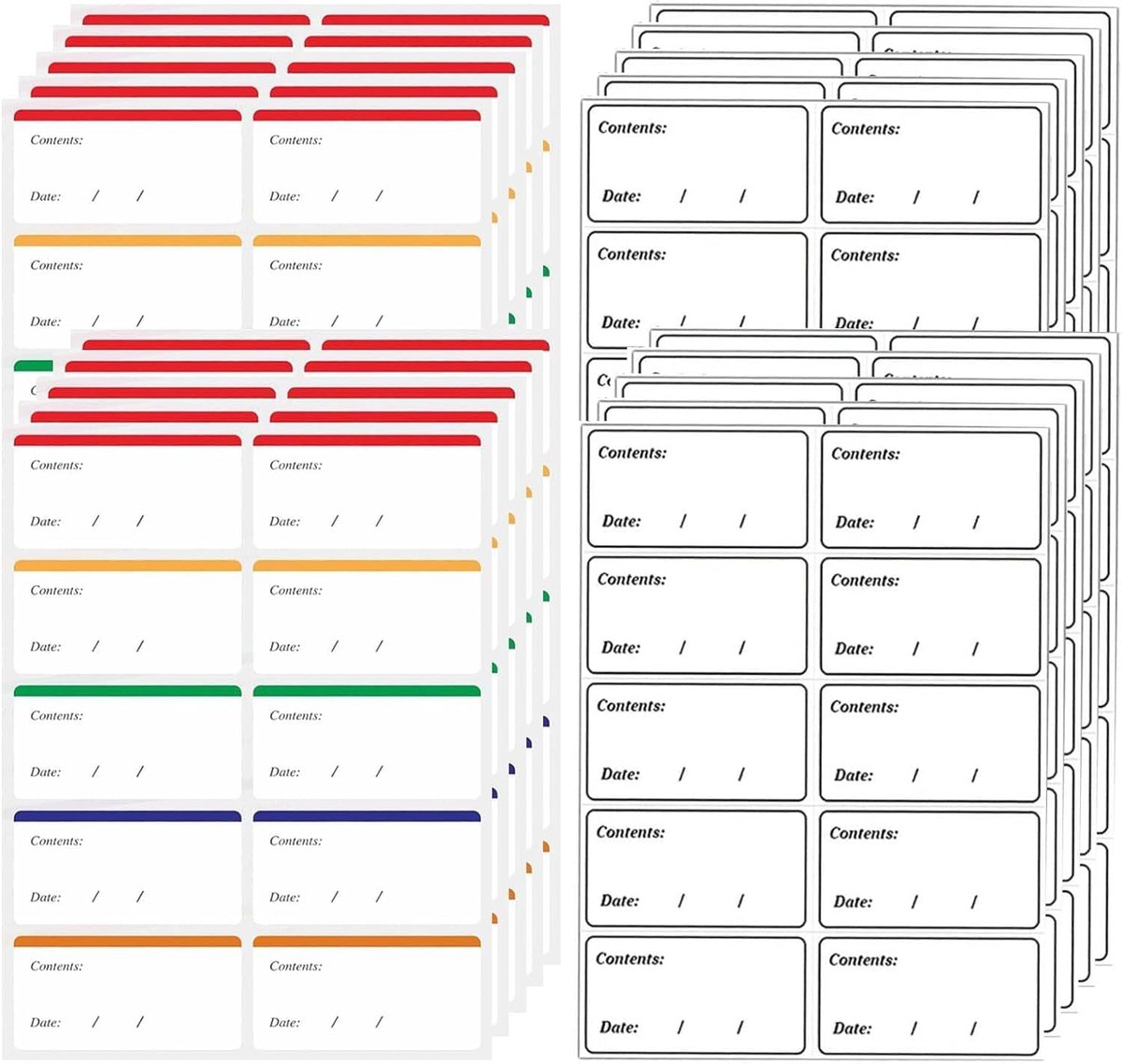 Verwijderbare vriesetiketten, 60 mm × 30 mm, verwijderbare etiketten zonder resten, vriesetiketten om te beschrijven, stickers voor vriesdozen, universele etiketten voor keuken