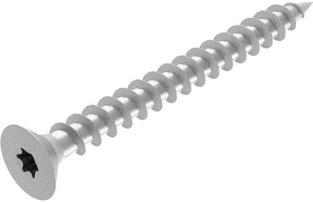 Spaanplaatschroeven 3,5 x 40 mm Verzinkt Staal Houtschroef Volledige Schroefdraad TX Aandrijving 200 Stuks