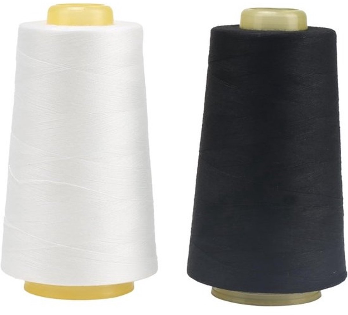 Sterk Nylon Naaigaren Set - 2 Rollen 3000 Yards Zwart en Wit