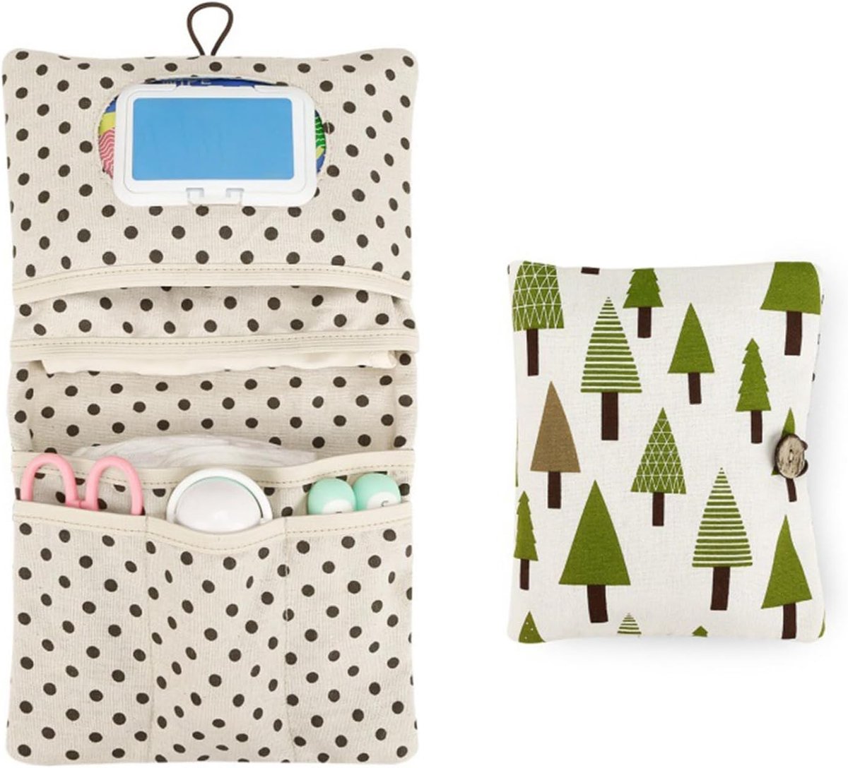 Praktische Baby Luiertas met Multi-Pockets en 2-in-1 Cosmetica Organizer voor Moeders onderweg