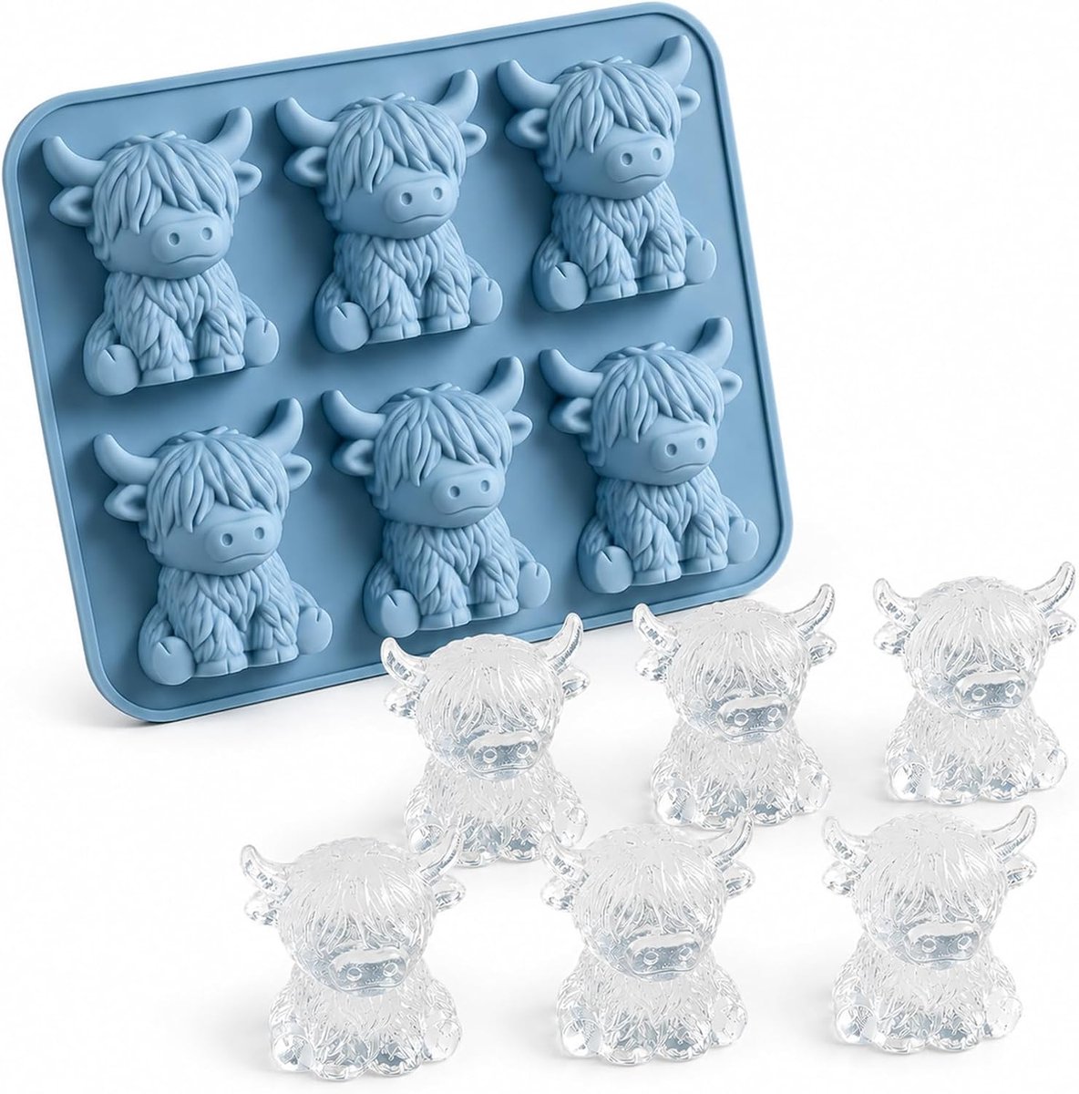 ijsblokjesvorm blauw, siliconen ijsvorm voor mini-ijsblokjes, whisky, cocktails, sap, dranken, zomerfeest en keukenbar