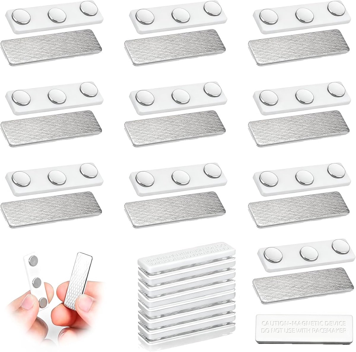 Vliegengaas voor ramen, magnetische clips, zelfklevend, vliegengaas, magnetische raamclip voor insectenbescherming, vliegennet, magnetisch, insectenbescherming, raam, zonder boren, 10 stuks