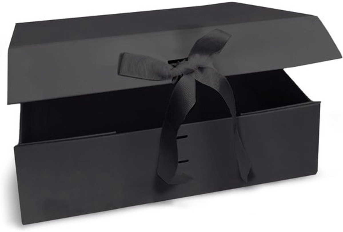 Geschenkdoos met deksel - Verpakking met strik - Feestelijke presentatie - Magneetsluiting en lint