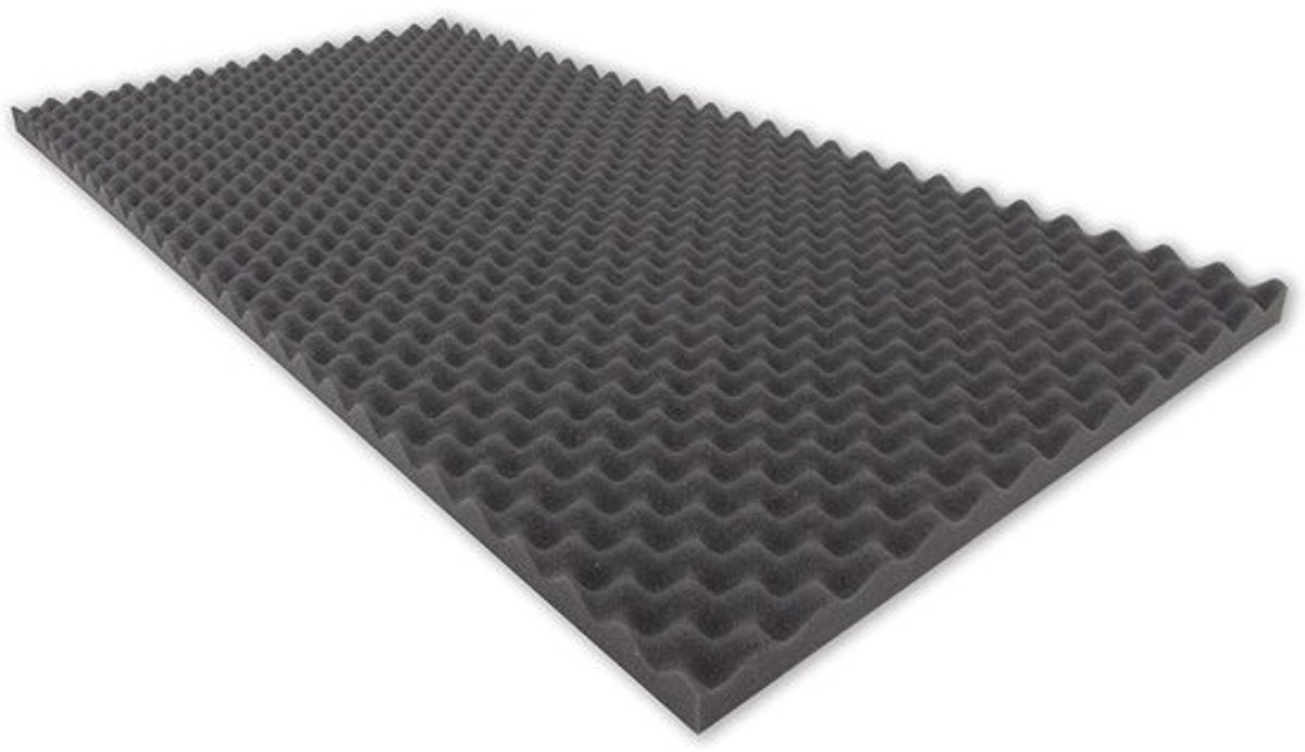 Akoestisch Schuim - Geluidsisolatie Platen - Geluidsverbetering Ruimte - Made in Germany - 10 m2 20 Stuks - Antraciet Zwart
