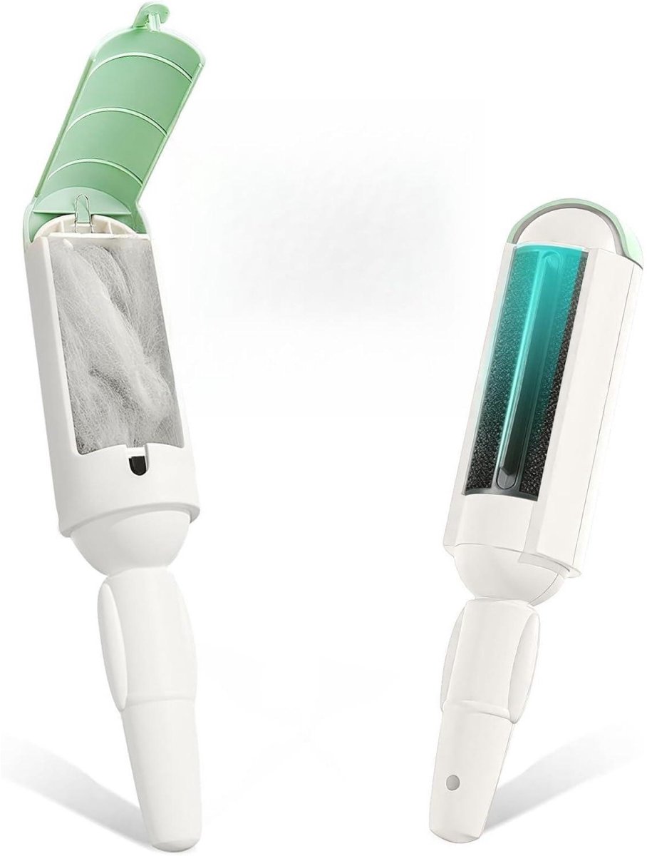 SSTRWGOOD Huisdierhaarverwijderaar - 2-pack - Pluisroller geschikt voor katten en honden - Kattenhaarverwijderaar - Herbruikbaar - Geen plakband of batterijen nodig - Geschikt voor banken, tapijten, kleding, bedden en auto's - Groen