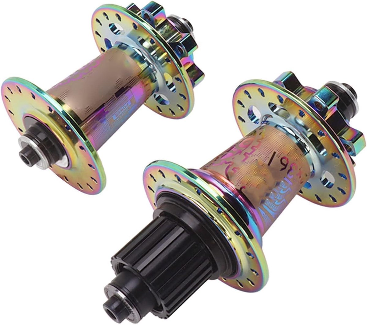 OmGoods - Dailygoody - Fietswiel - Mountainbike Hub - 6 Klauw - Aluminium - 32H - 72 Klikken - 8 tot 13 Speed - Geschikt voor Fietsen - Regenboog