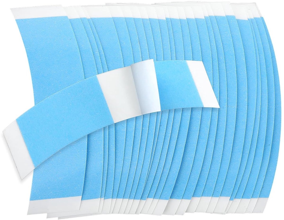 Dailygoods- Plakband Dubbelzijdig - 60 Stuks Pruiktape - Waterdicht - PU Materiaal - Praktisch - C-vormig Design