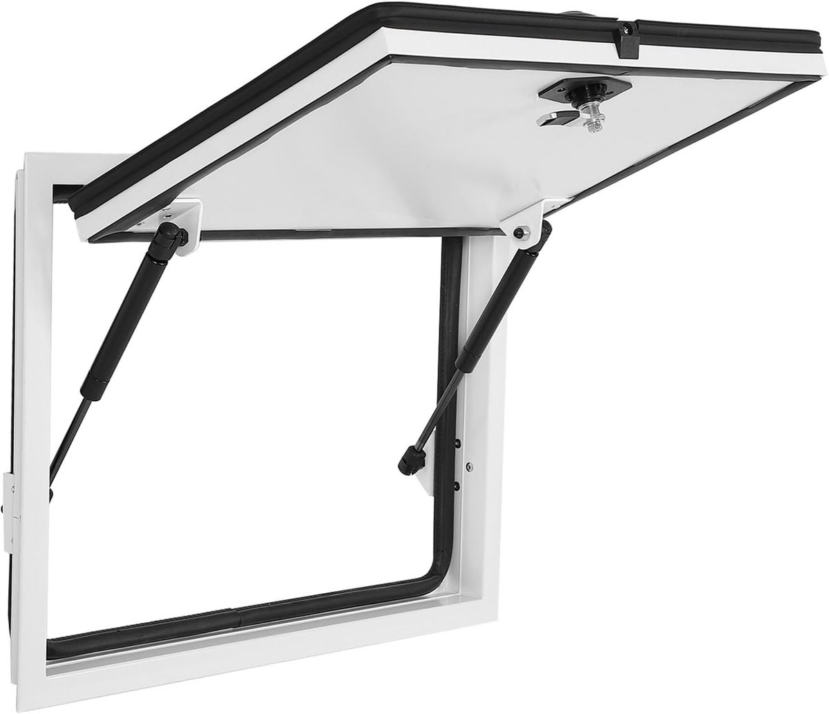Dailygoods- Opbergluik Aluminium - 20 x 12 Inch - Veiligheidslock - Geschikt voor Caravans - Motorhomes - Inclusief Sleutels en Bevestigingsmateriaal