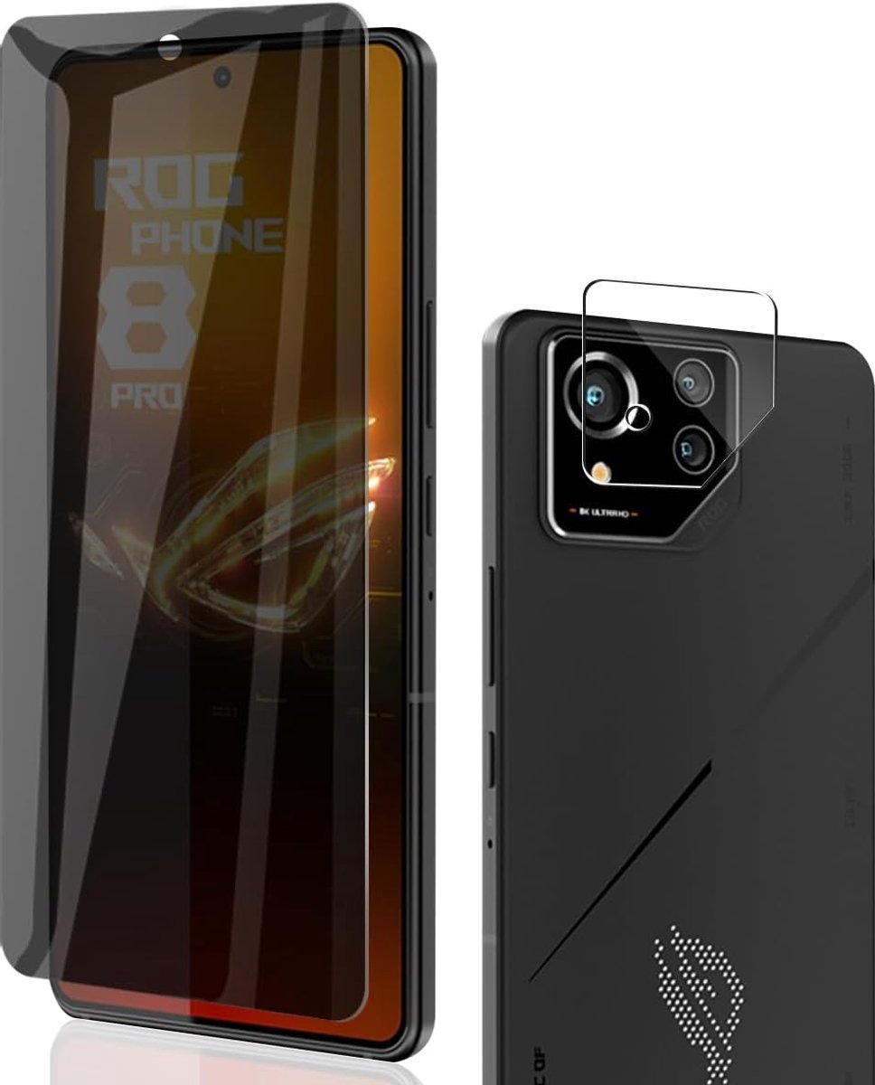 Dailygoods - Displaybeschermfolie - Anti-spy folie - Volledige bescherming - Gehard glas - Krasbestendig - 1 camera-glas - Geschikt voor Phone 8