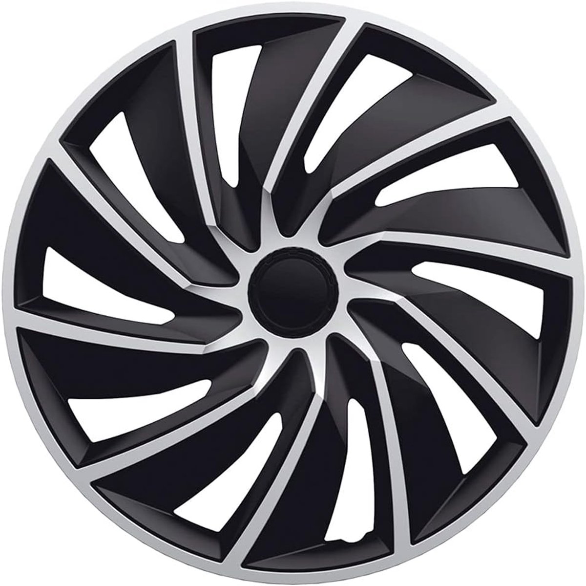 Wieldoppenset Turbo Van 17-inch zilver/zwart (bol)