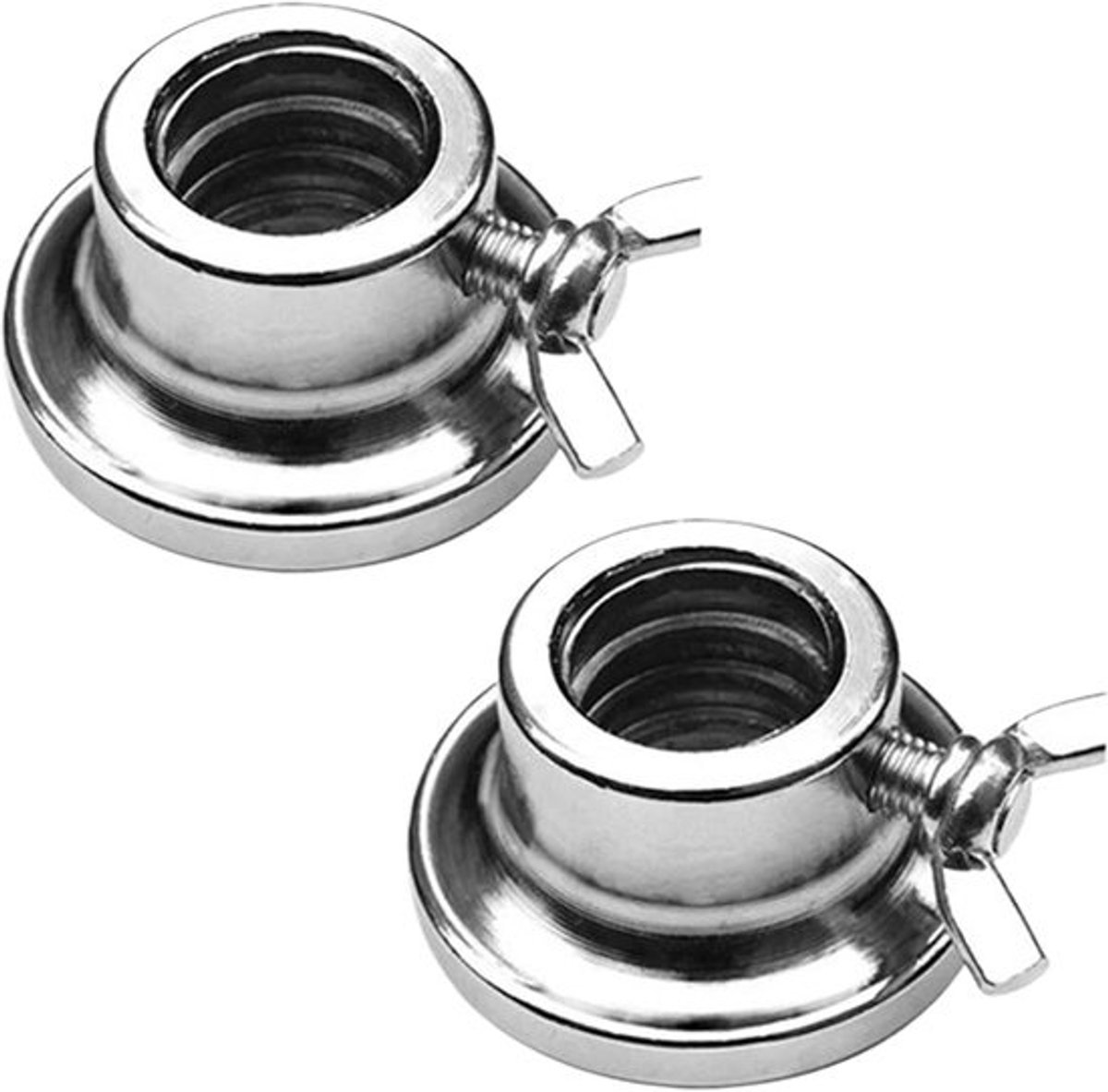 Halterklemmen - Haltersloten Gewichthef Klemmen - Gewichtheffen Beveiligen - Antislip Rubberen Ring - Standaard 1 Inch - Zilver