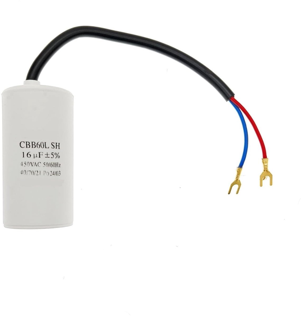 Dailygoods - Motor Start Capacitor - 16uF 450V - Hoge stabiliteit - Rectangulaire vorm - Capacitor voor wasmachine - Geschikt voor airconditioning en.
