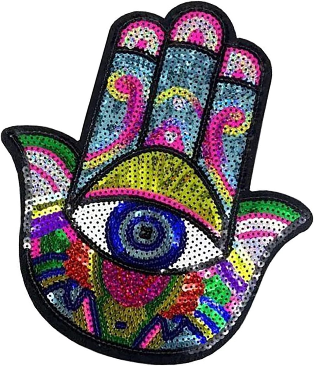 Dailygoods- Kledingpatches Hand/Oog - Strijkpatches - Sequins