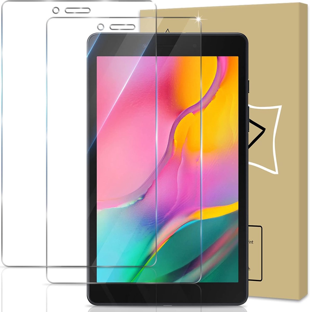Stuks Screen Protector Compatibel met Samsung Galaxy Tab A 8 2019 (SM-T290/T295),9H Gehard Glas Schermbeschermer, [Eenvoudige installatie] [Krasbestendig][Geen Bubbels] Beschermfolie