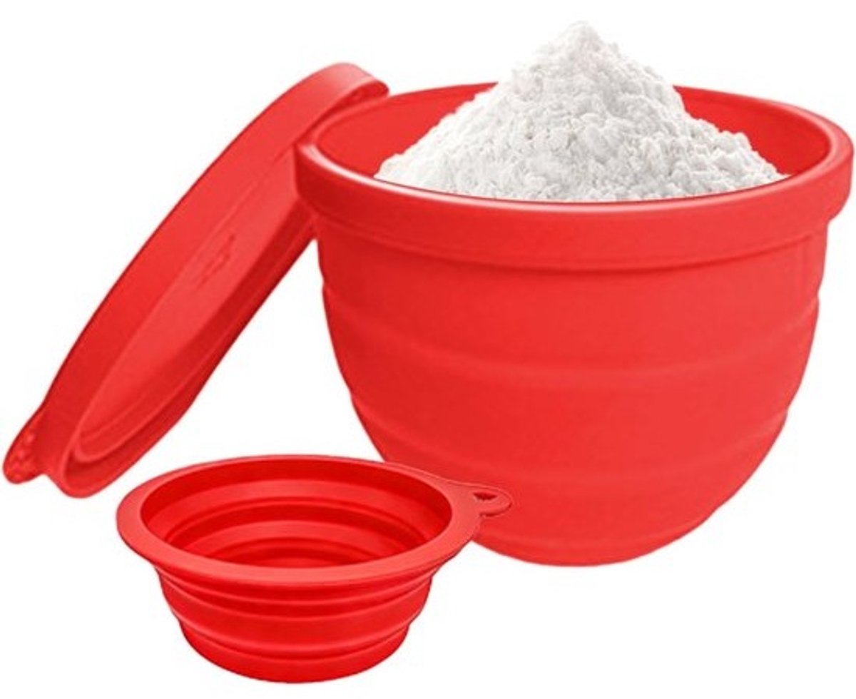 Mixer Spatdeksel - Keuken Accessoire - Schoon Bakken - Morsvrij Mengen - Diameter 23.4 cm - Rood