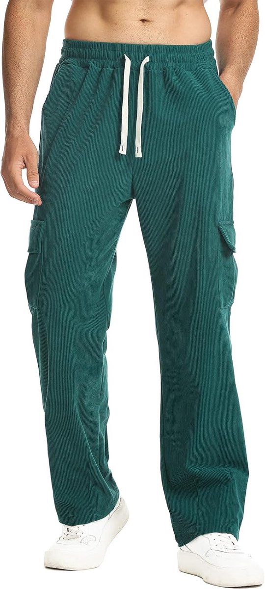 Geribbelde fluwelen broek voor heren, casual, 4 zakken