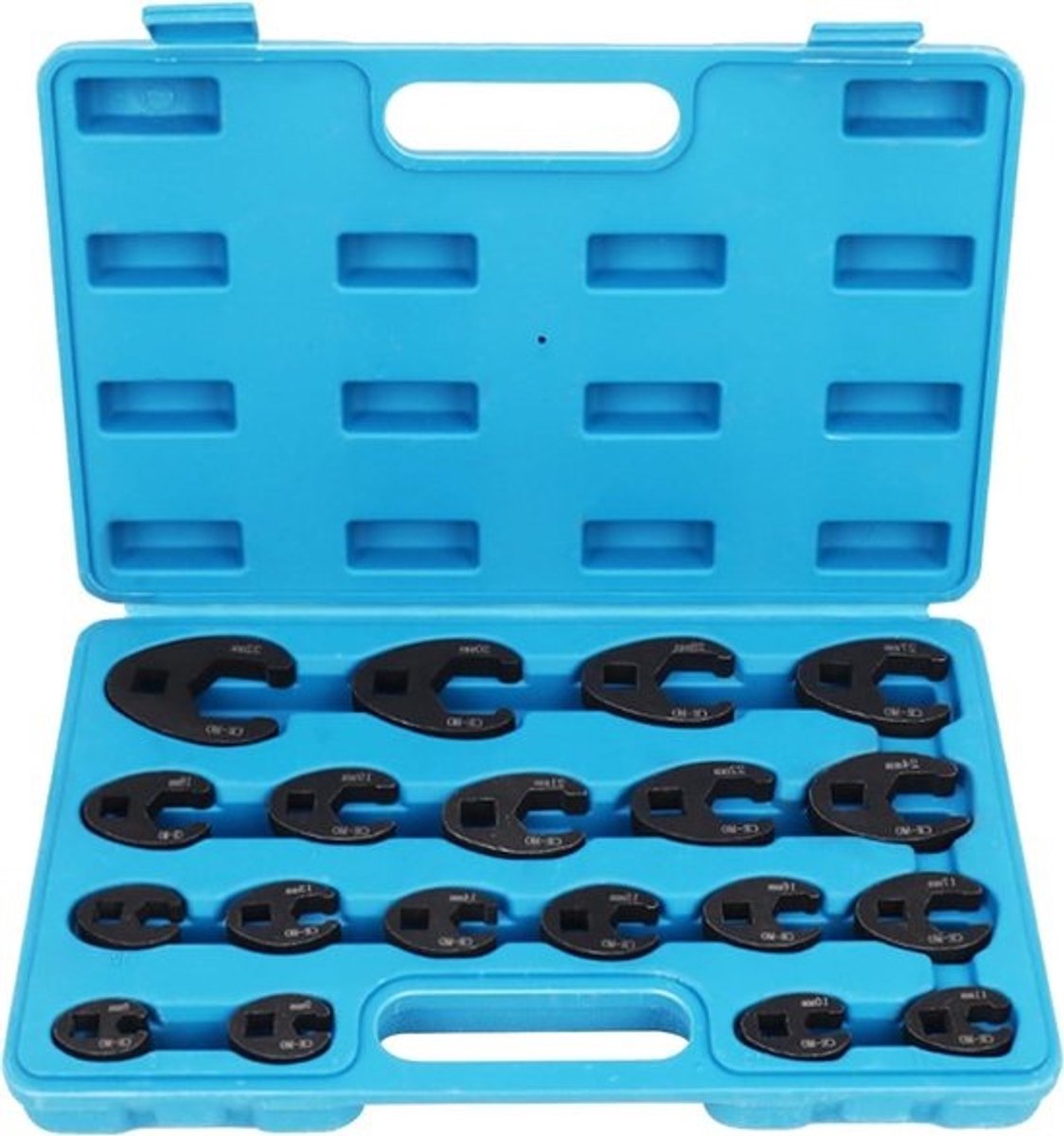 Kraaienvoetsleutel Set - Steeksleutel Set Momentsleutel - Moeilijk Bereikbare Moeren Losmaken - Kraaienpoot Ontwerp - 8-32 mm - Zilverkleurig