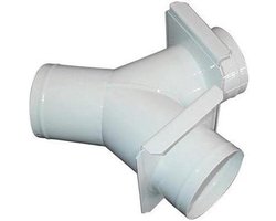Y-verdeler met schuiver - Afzuigslang verdeler - Stofafzuiging optimaliseren - Verstelbare diameter - Ø120 mm - Grijs