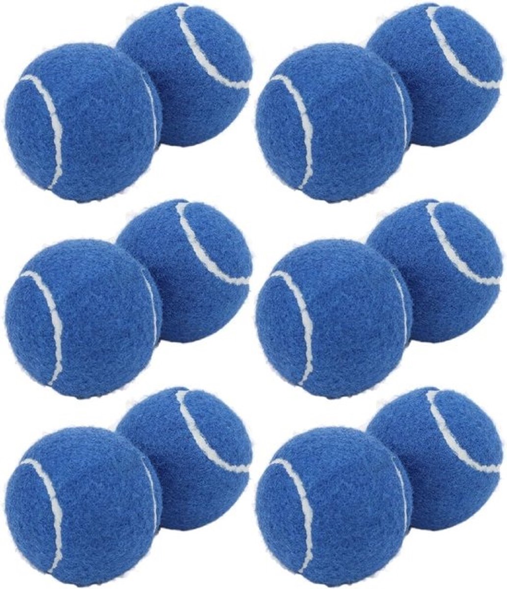 Tennisballen - Trainingsballen Sportballen - Tennistraining - Duurzaam Rubber Vilt - 12 stuks - Blauw