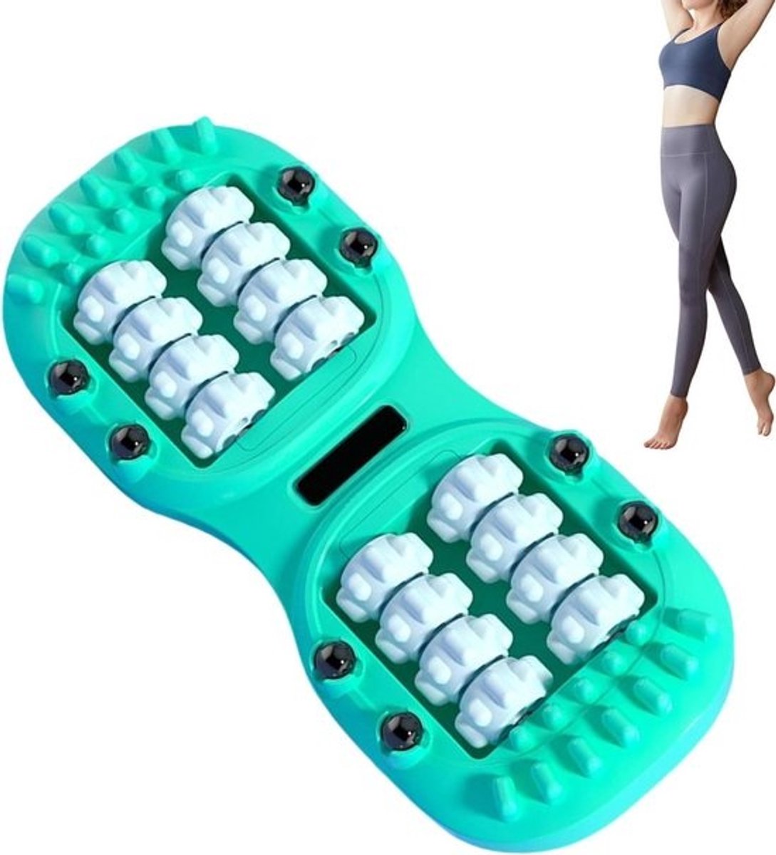 Voetmassage Roller - Triggerpoint Apparaat - Spierontspanning - Dubbele Rollers - 34 x 15 cm - Grijs
