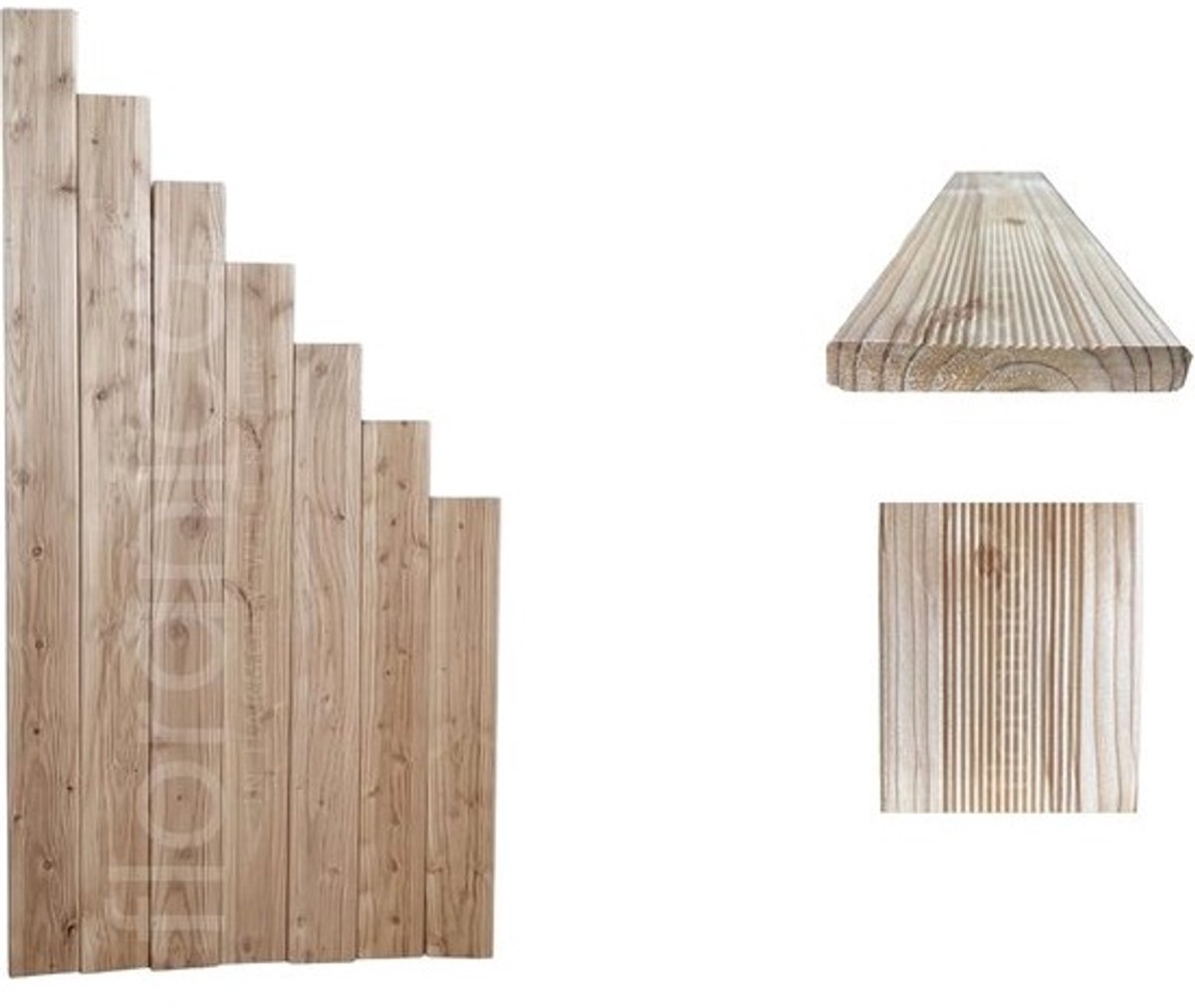 Larikshout Planken 120 cm Onbehandeld Hout voor Terras en Constructie