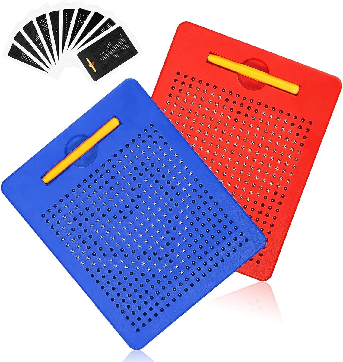2 stuks magnetisch tekenbord voor kinderen, magnetisch spel met ballen en magnetische pen, schilderbord, toverbord, pedagogisch tekenbord, magisch magneetspel, speelgoed, draagbaar educatief speelgoed