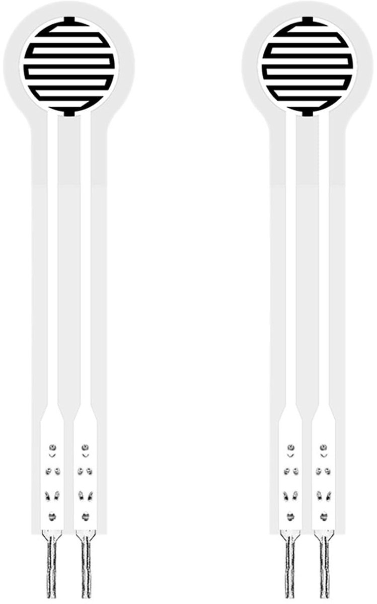 2 stuks DF9-40 krachtsensor druksensor, dunnefilm druksensoren krachtgevoelige weerstand, diameter 10 mm, zeer nauwkeurige weerstandssensor voor drukdetectie (30 g-10 kg)