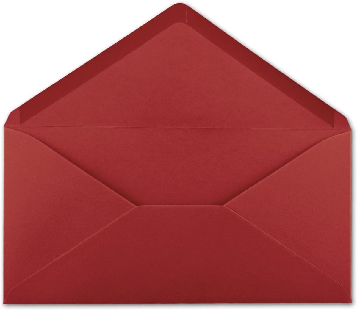 100 DIN lange enveloppen, donkerrood, 22 x 11 cm, 120 g/m², natte plakrand postenveloppen zonder venster, ideaal voor Kerstmis, wenskaarten, uitnodigingen van je Glüxx-Agent