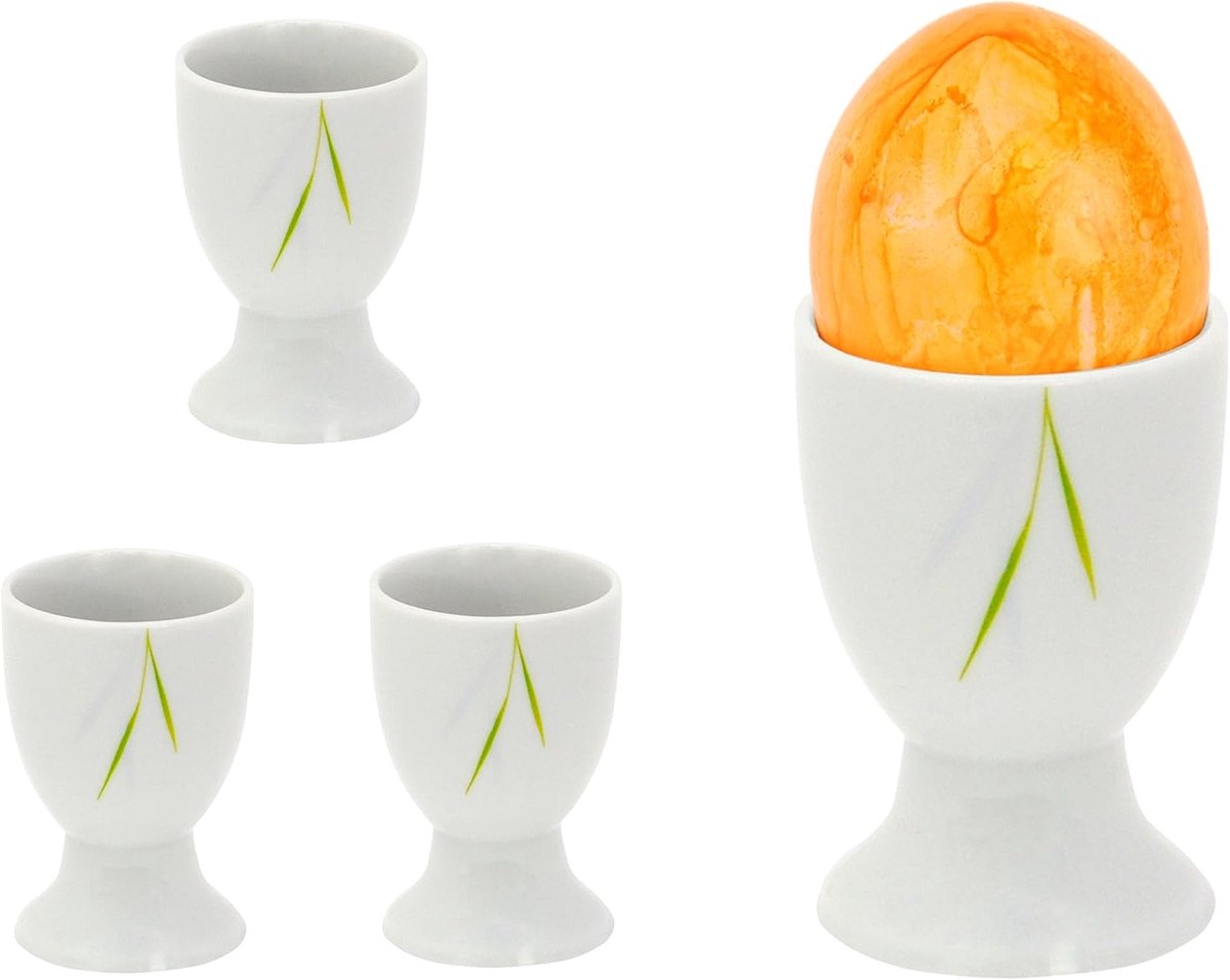 Well eierdopjes, 4-delige set, 4,8 cm, wit, keuze uit verschillende motieven