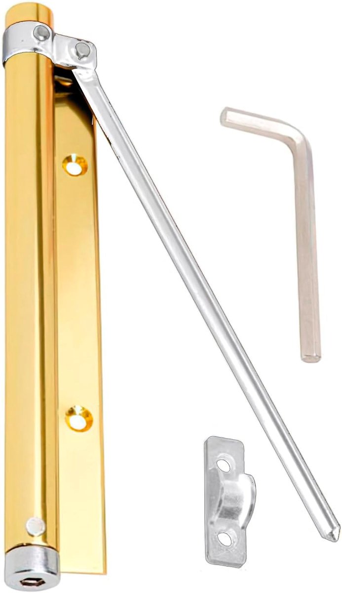 Deurveer, aluminium, geanodiseerd, goudkleurig