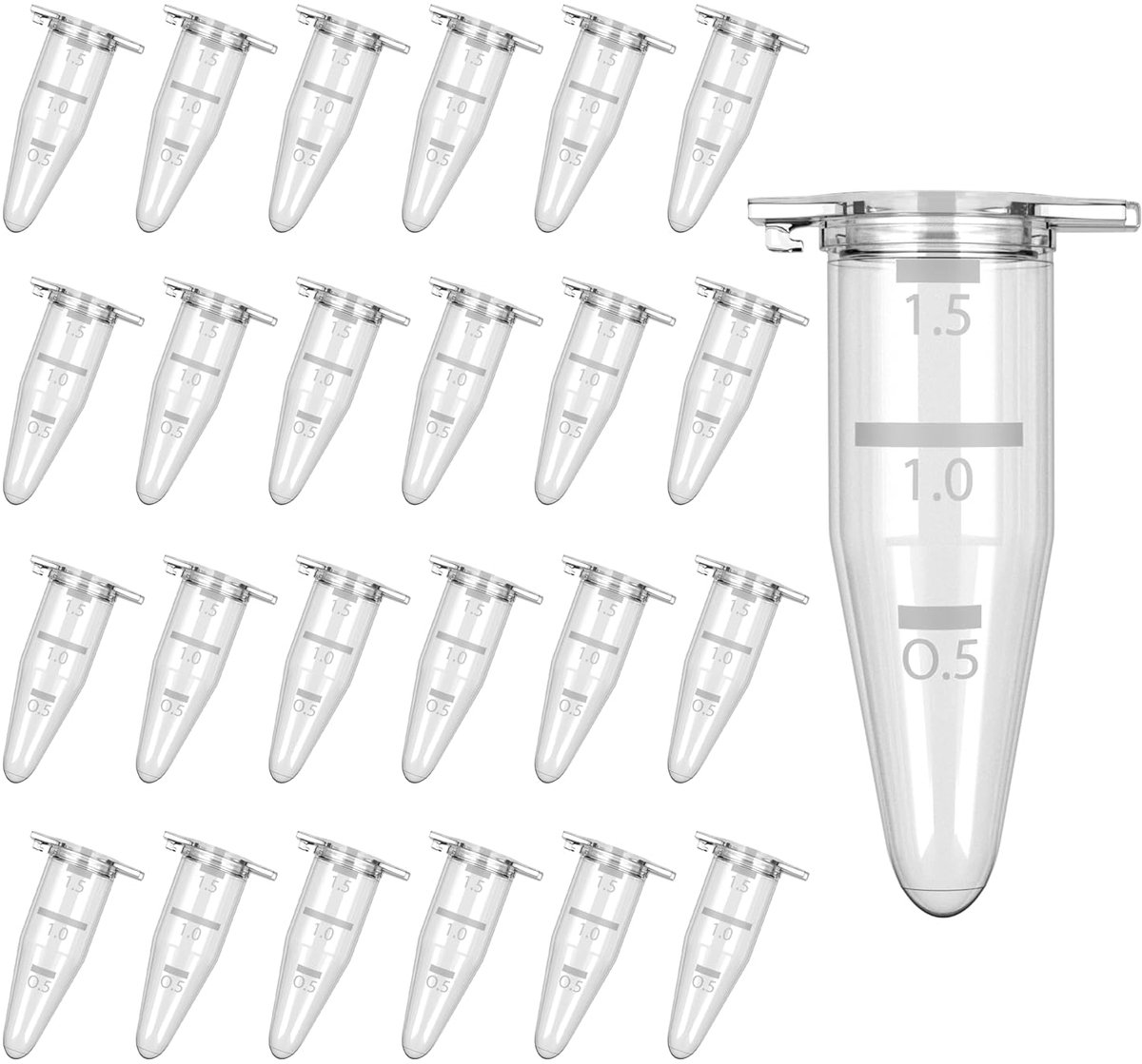 1,5 ml – 25 stuks – Gemaakt in Duitsland – lekvrije centrifugeerbuisjes – Stofcapsules voor laboratorium, monsters, globules & onderzoek – lege poeder-monsterbuisjes van Theracaso