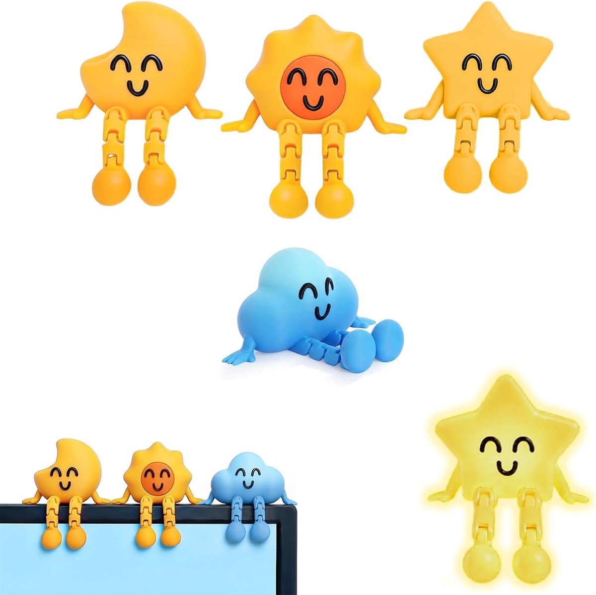 4 stuks kantoor gadgets, kantoor decoratie, mini figuren