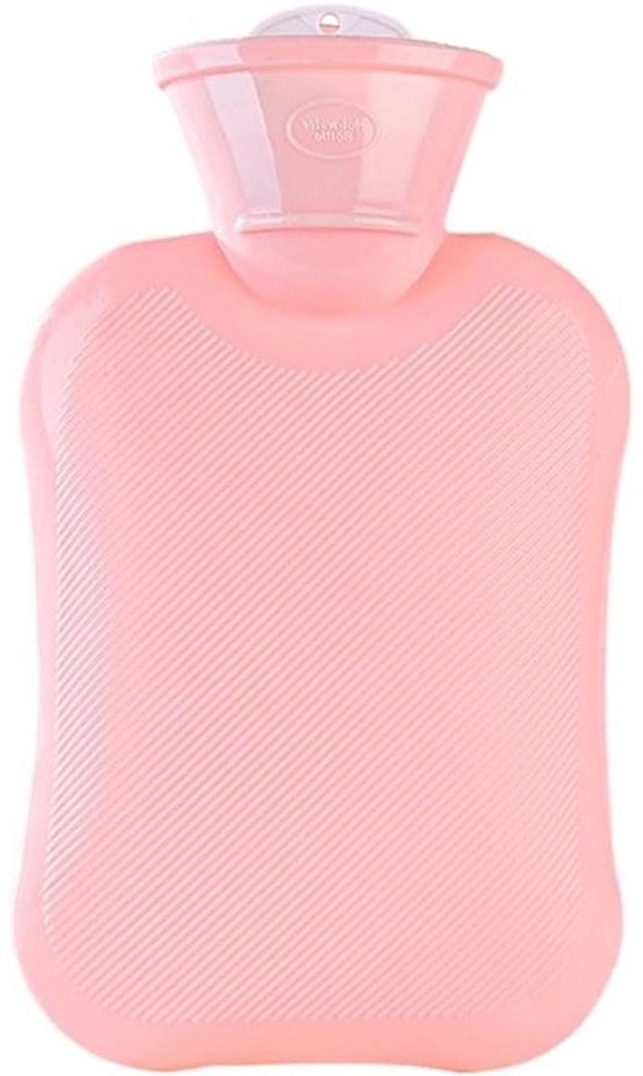 Warmwaterkruik - Warmwaterfles Bedfles - Warm Houden - Lekvrij Ontwerp - 1000 ml - Lichtgrijs