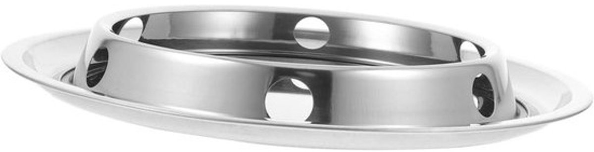 Wokrek - Pannenhouder - Buiten koken - Roestvrij staal - 29.5 cm - Zilver