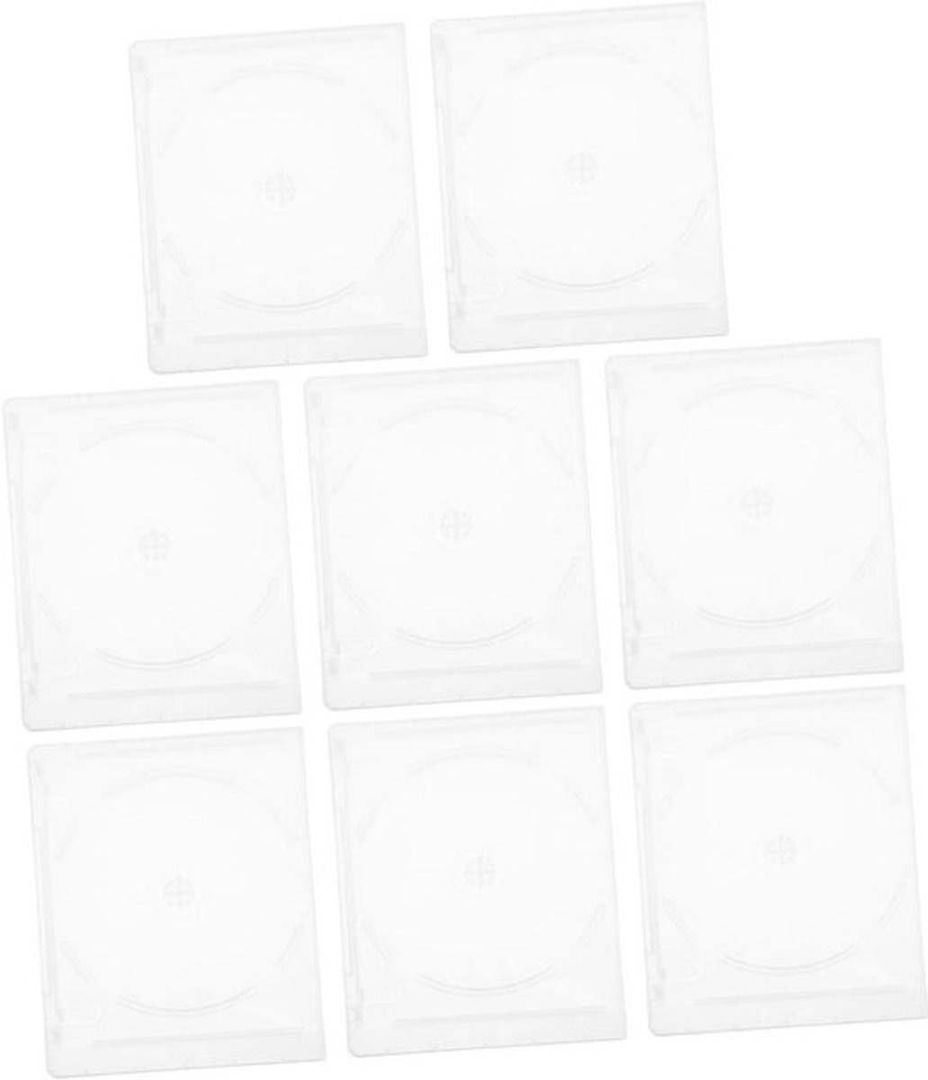 Dubbele CD Hoesjes - DVD Opbergers - Media Opslag - Stapelbaar Ontwerp - 8 Stuks - Transparant