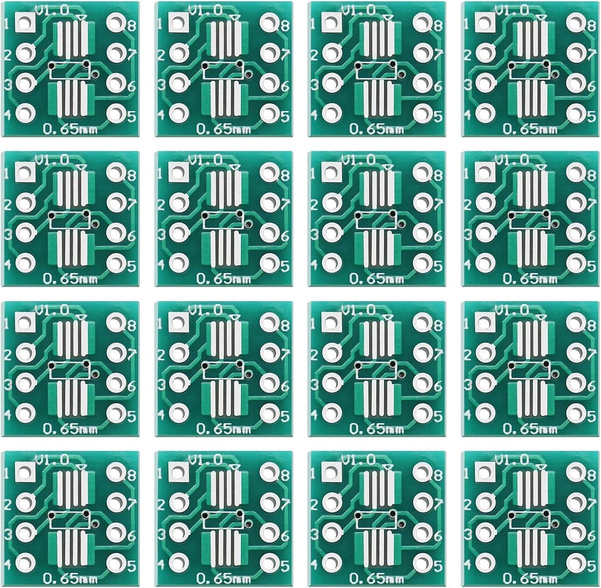 100 stks SOP8 naar DIP Adapter SOP8 PCB Adapter Converter PCB Conversie Board PCB Prototype Board SMD Converter Soldeer Pin Board Dubbelzijdige Printplaat