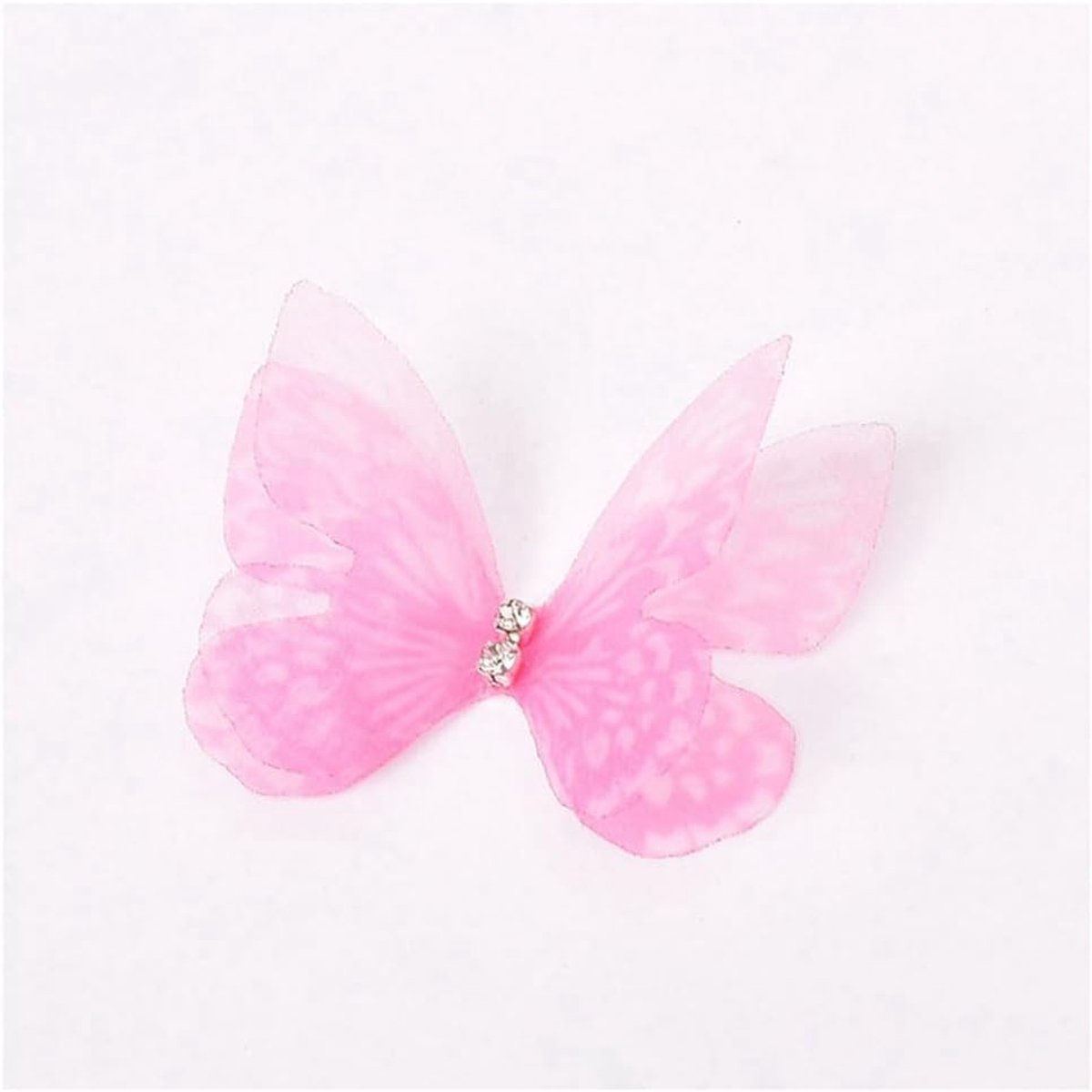 Strassteentjes, organza, kleurrijke vlinders, decoratiestof, glitter, vlindervleugels, ornament voor doe-het-zelf naaien, kleding, applicaties, haarspelden