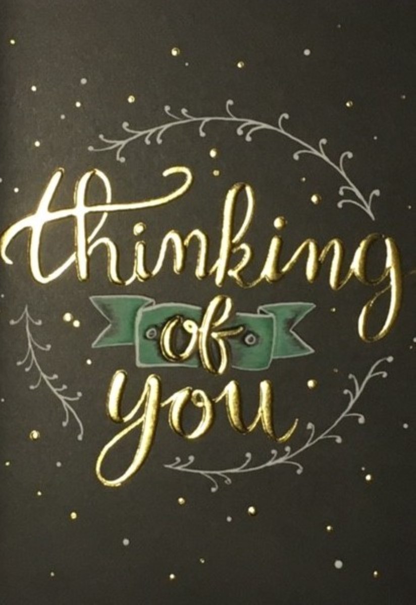 Luxe Wenskaart Thinking Of You - Wenskaarten - Thinkingkaart - Denk Aan Jou - Serie Sketch'd - Artige - Kaart - 1 Stuks - In Folie - Gratis Verzonden - Hoge Afnamekortingen - 12x17cm
